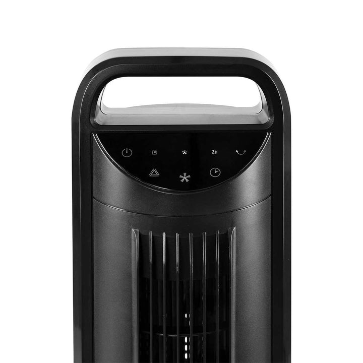 Seville - Ventilateur tour noir oscillant avec commandes tactiles