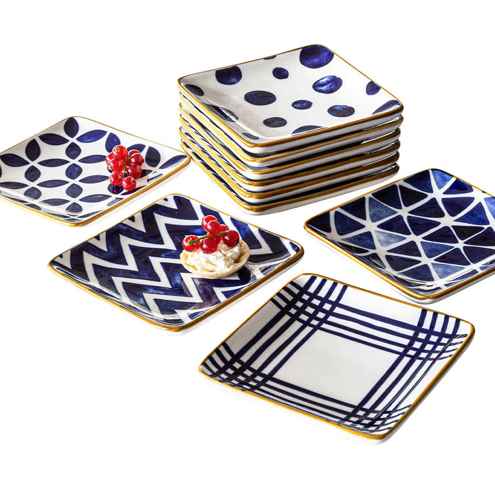 Over and Back 10-Piece Tapas Plate Set