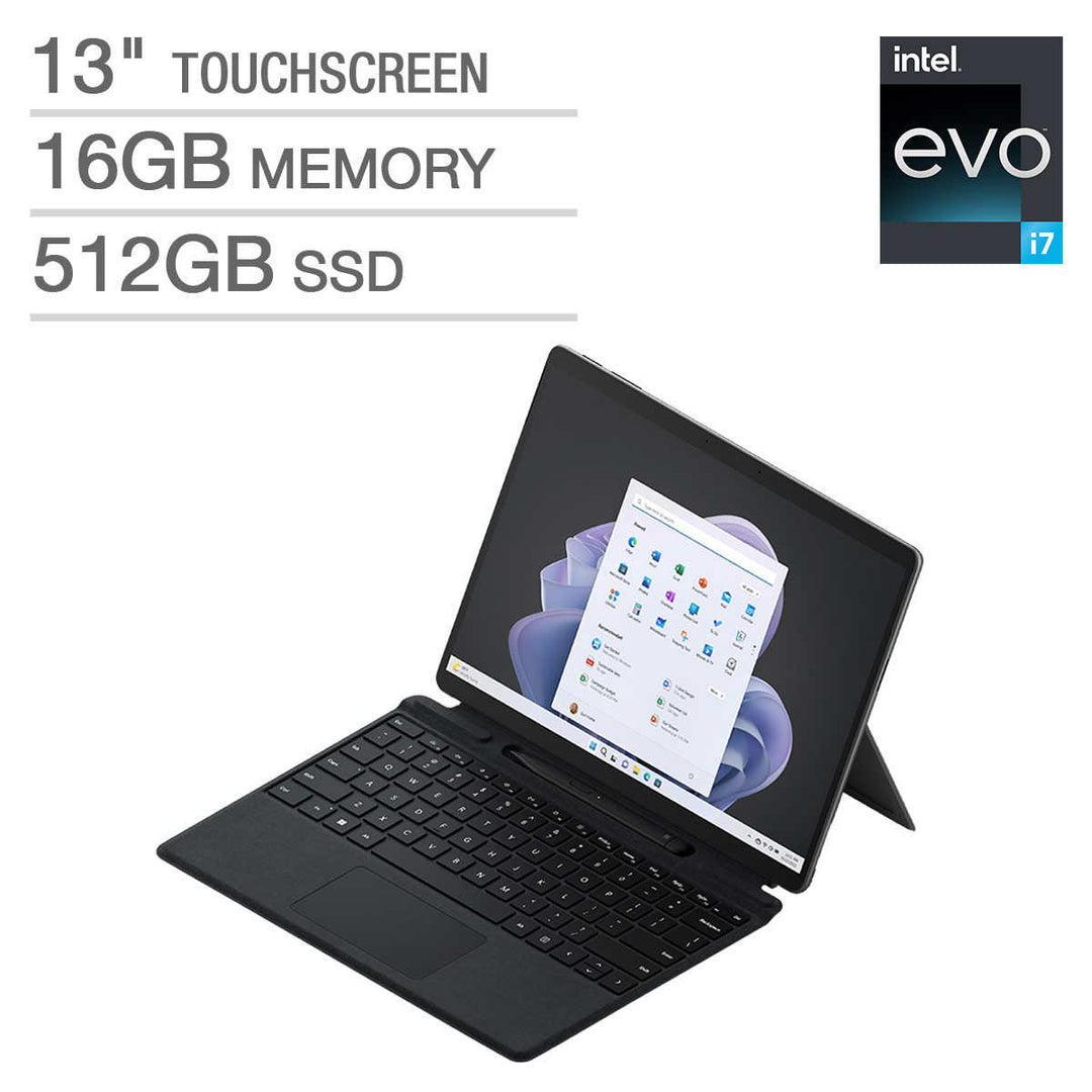 Microsoft Surface Pro 9 Bundle - Plateforme Intel Evo Intel Core i7-1255U