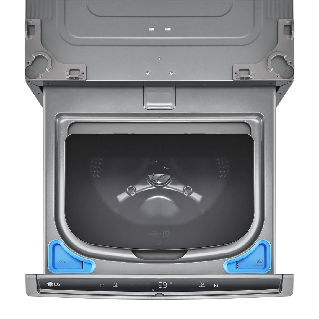 LG - Laveuse sur socle SideKick en acier graphite de 27 po 1,0 pi³