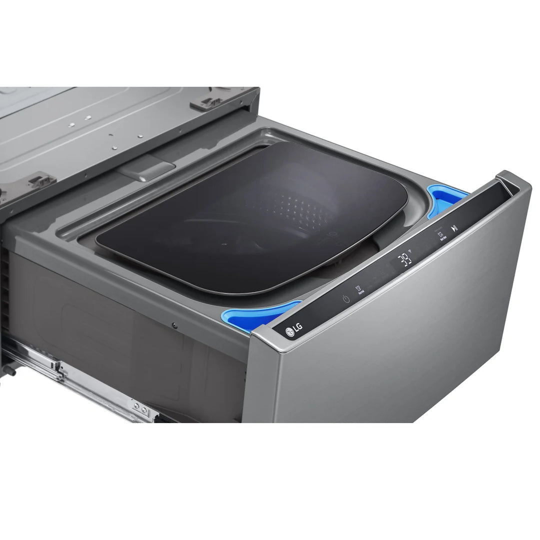 LG - Laveuse sur socle SideKick en acier graphite de 27 po 1,0 pi³