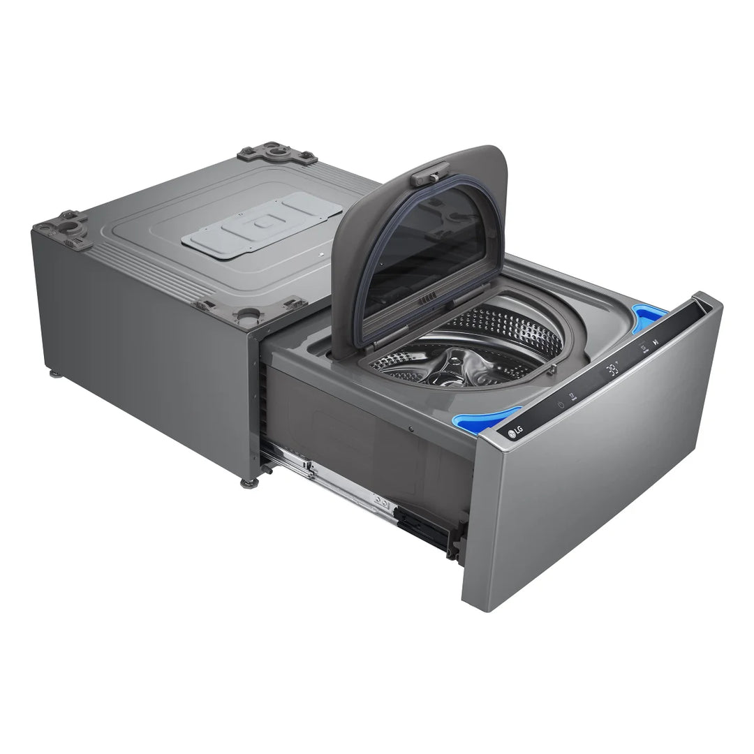 LG - Laveuse sur socle SideKick en acier graphite de 27 po 1,0 pi³