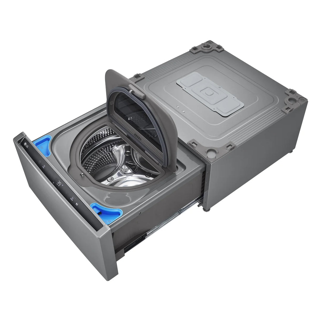LG - Laveuse sur socle SideKick en acier graphite de 27 po 1,0 pi³