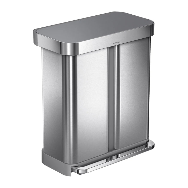 Simplehuman - Dual Compartment Step Trash Can, 58L
