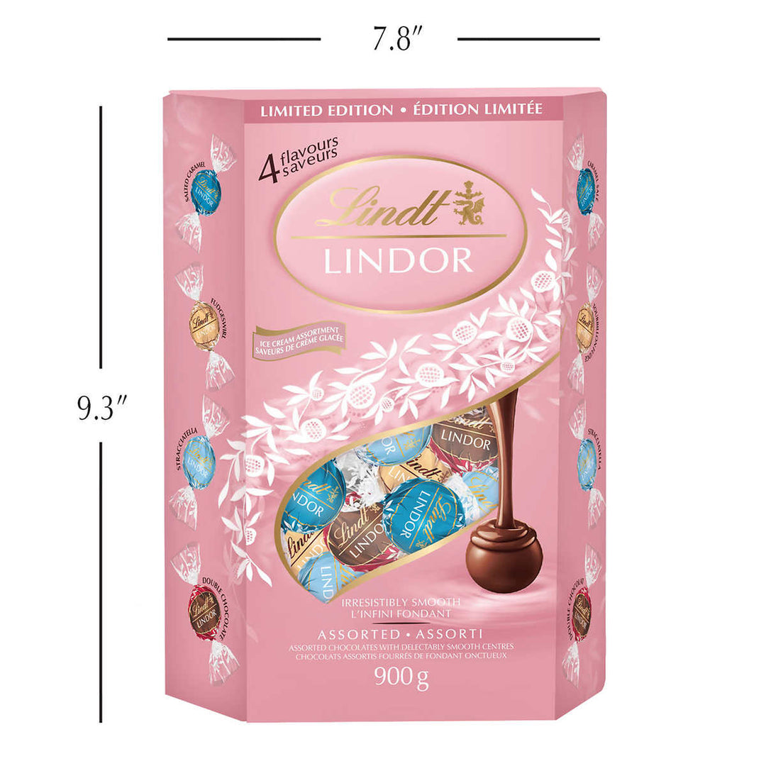 Lindt - Truffes Lindor assortis à saveur de crème glacée, 900 g
