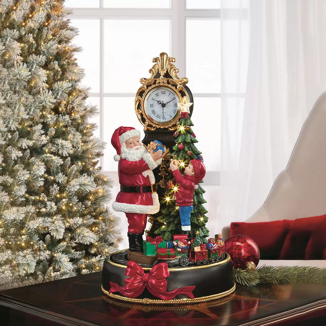 Horloge de scène hivernale avec musique