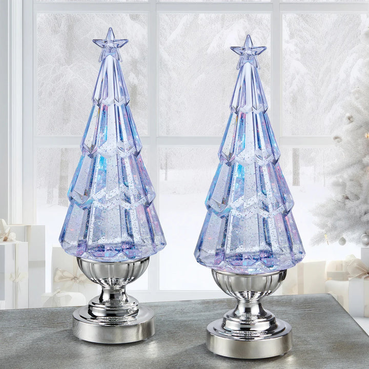 Lighted Glitter Tree - 2-Pack