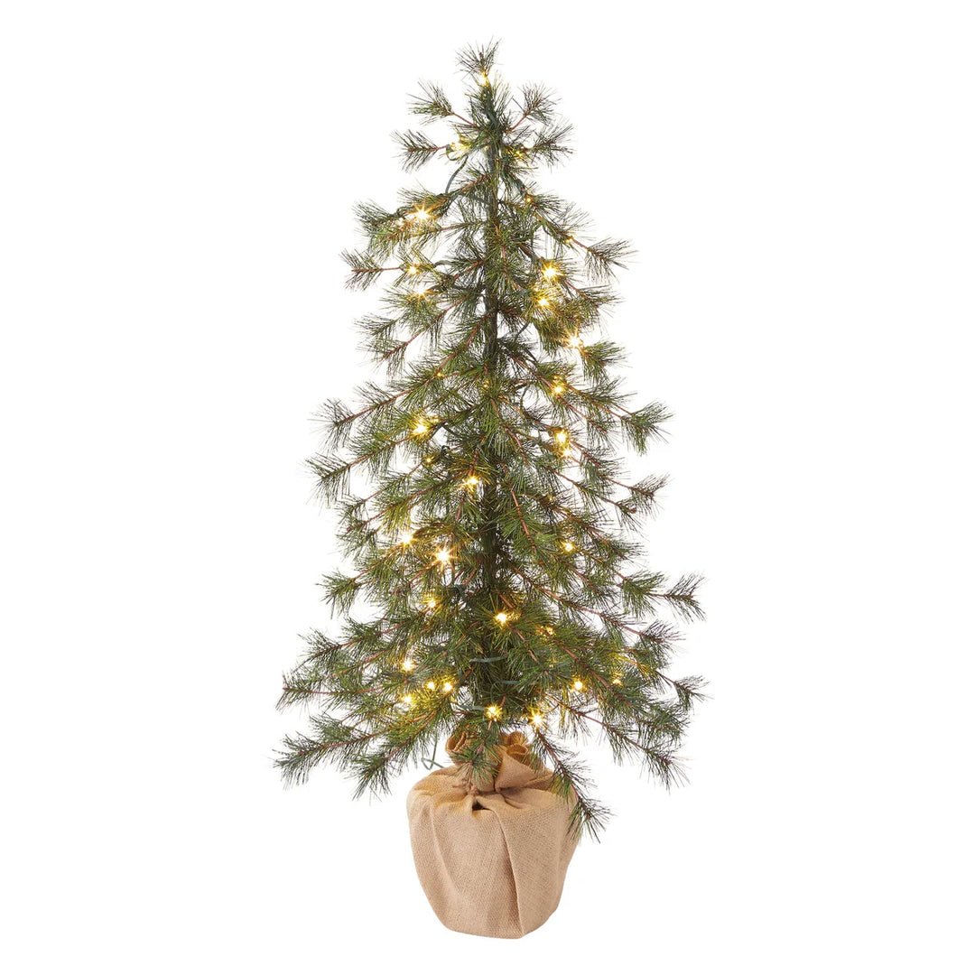 Set of 3 Alpine Holiday Trees with LED Lights
