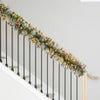 2.7 m Pre-Lit Flocked Glitter Artificial Christmas Garland