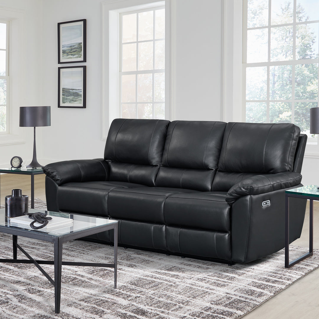 Northridge Home - Sofa en cuir pleine fleur à inclinaison électrique