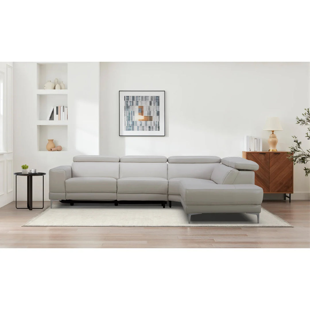 Aiden & Ivy 2-Piece Leather Power Reclining Sectional