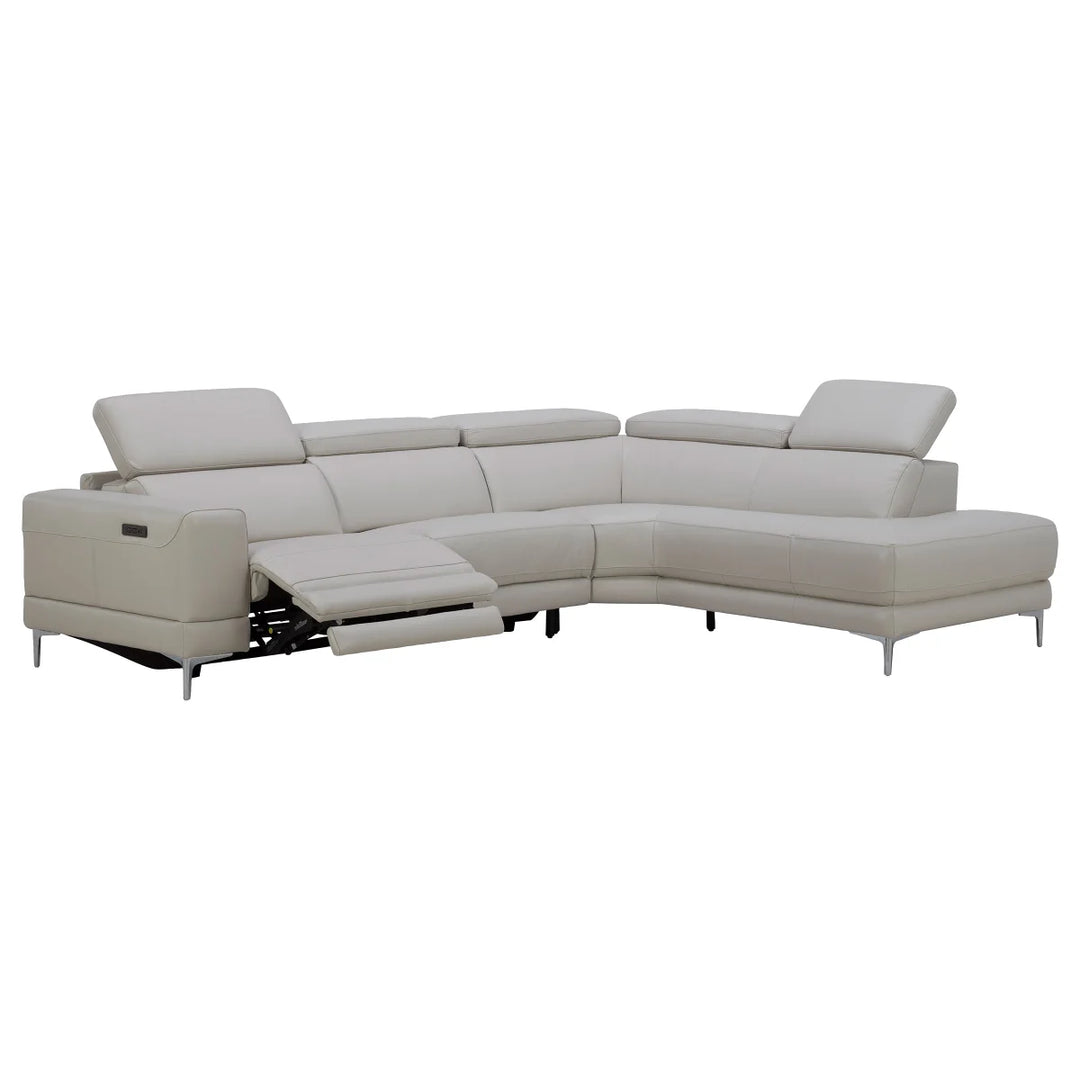 Aiden & Ivy 2-Piece Leather Power Reclining Sectional