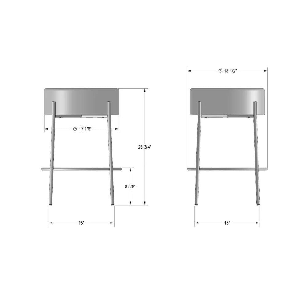 Amisco Clovis - Tabouret de comptoir