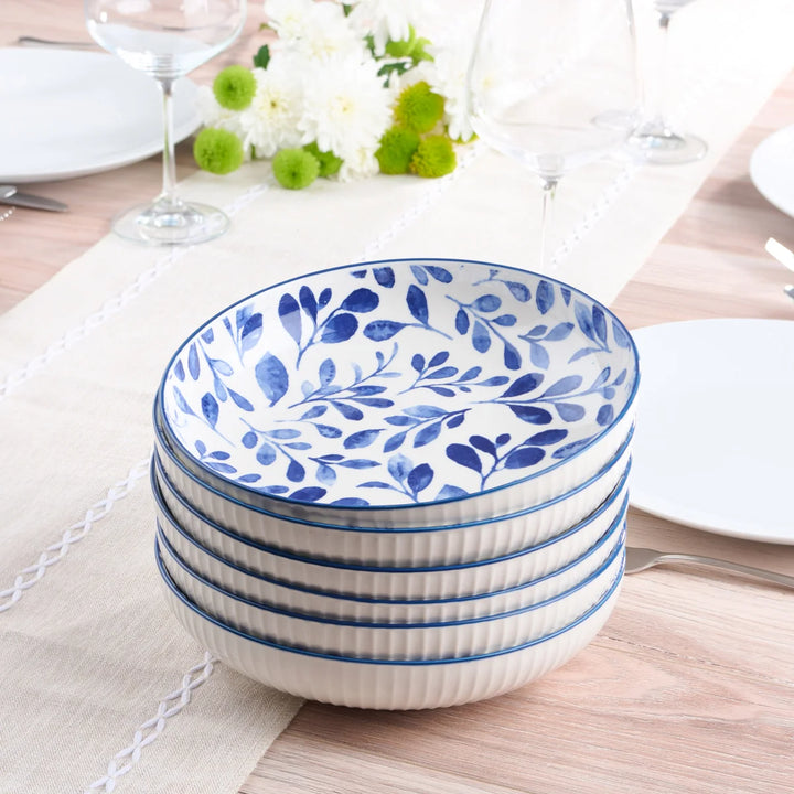 Trudeau 6-Piece Porcelain Dinner Bowl Set