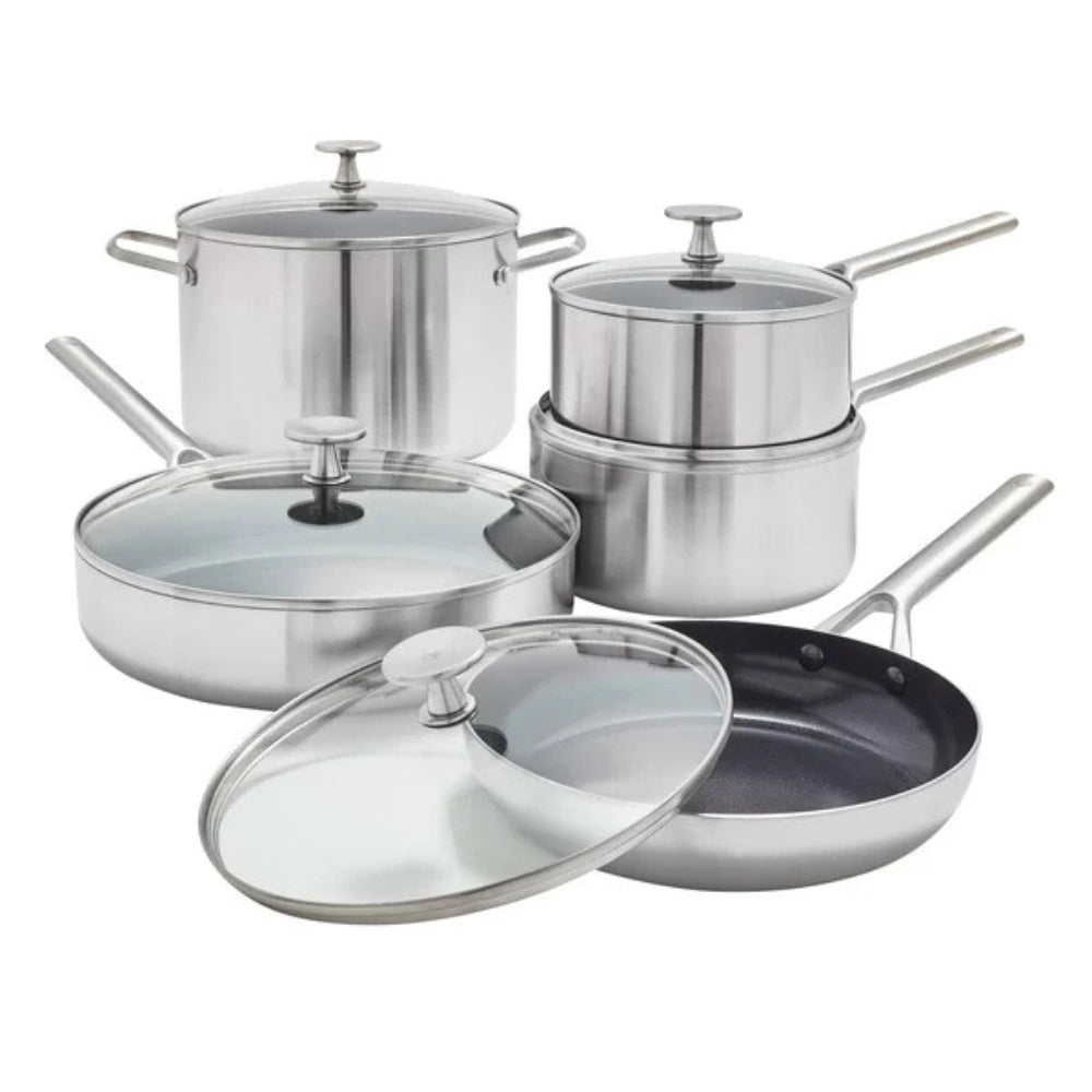 Blue Diamond - Batterie de cuisine antiadhésive, 10-pièces