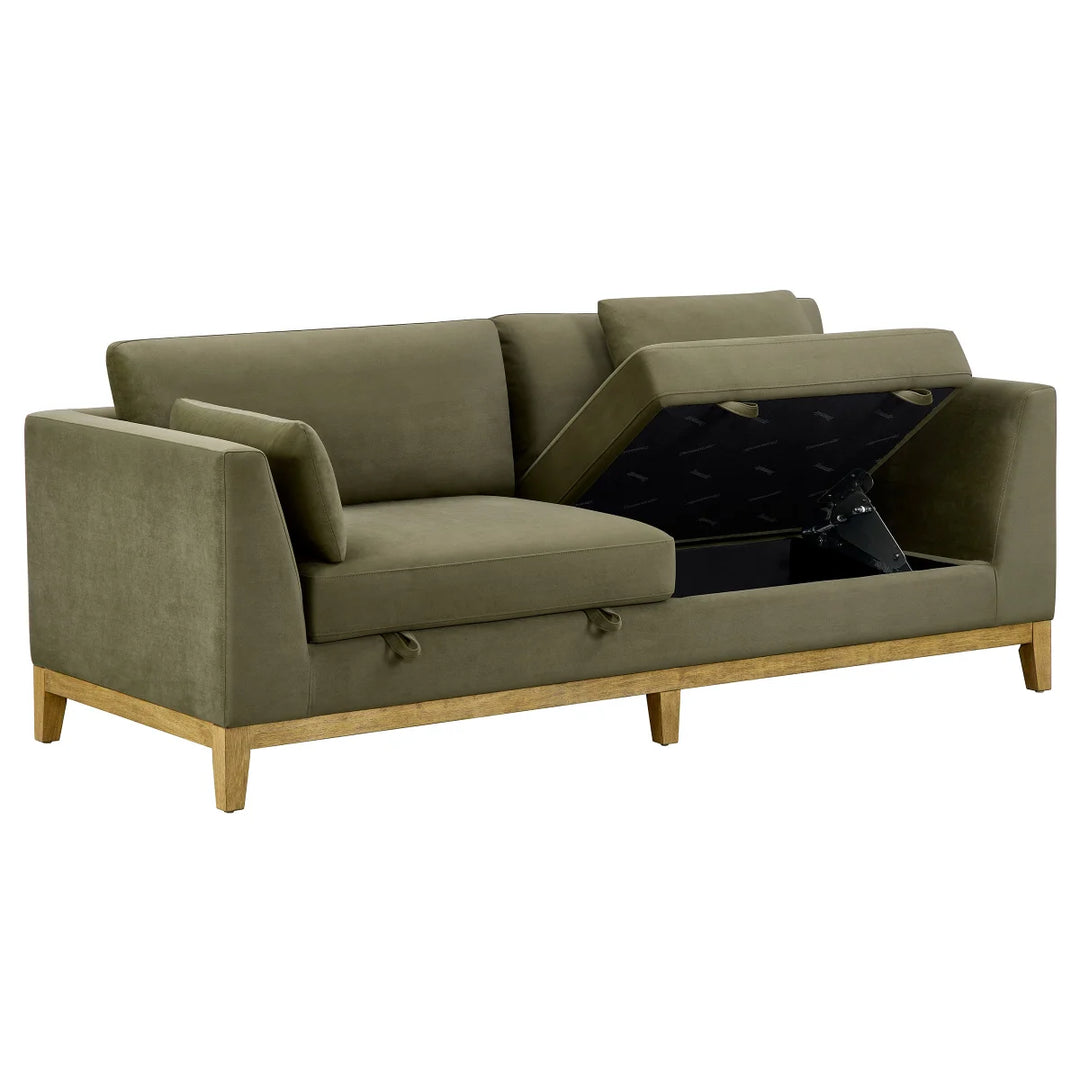 Thomasville - Fabric sofa with storage seats