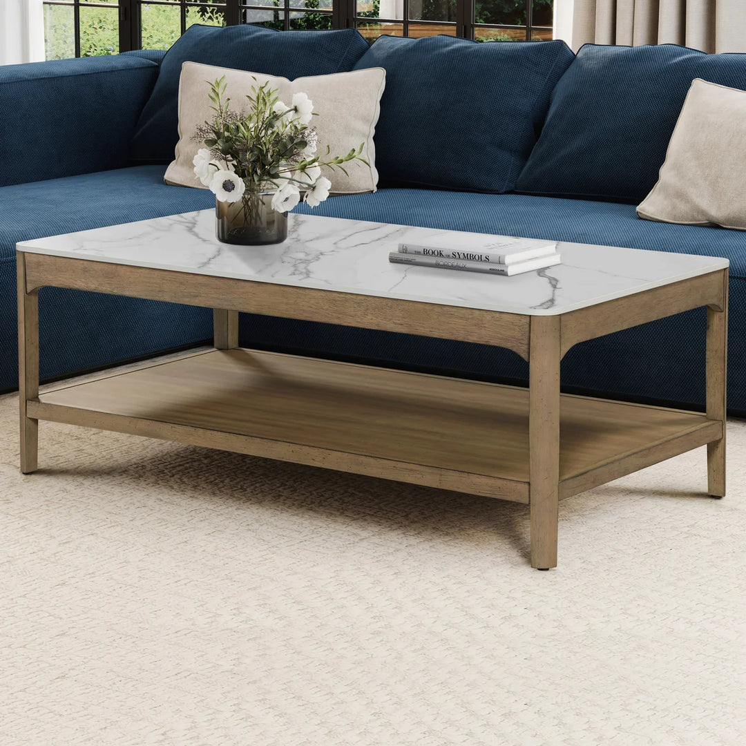 Loxley Rowe - Table basse dessus en pierre Mindi