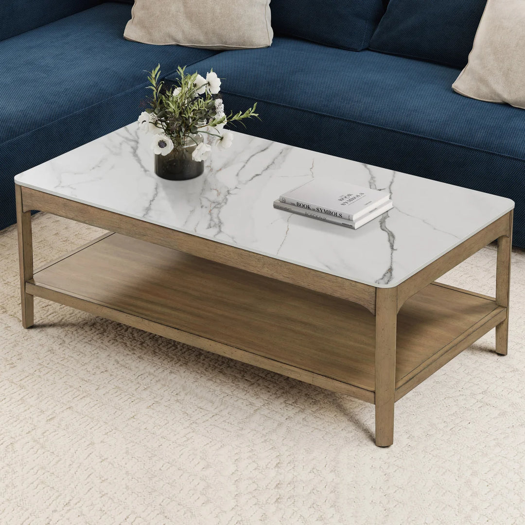 Loxley Rowe - Table basse dessus en pierre Mindi