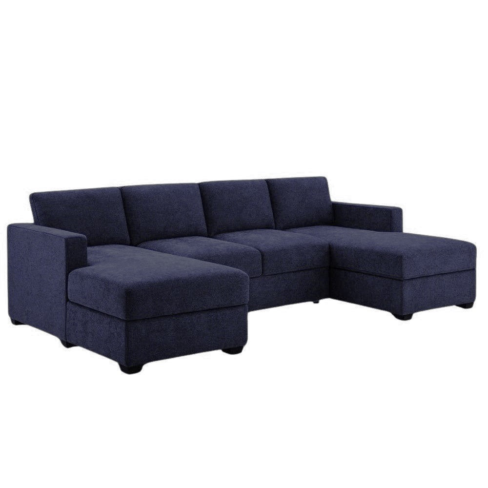 Thomasbille 3-Piece Fabric Sectional with 2 Storage Ottomans