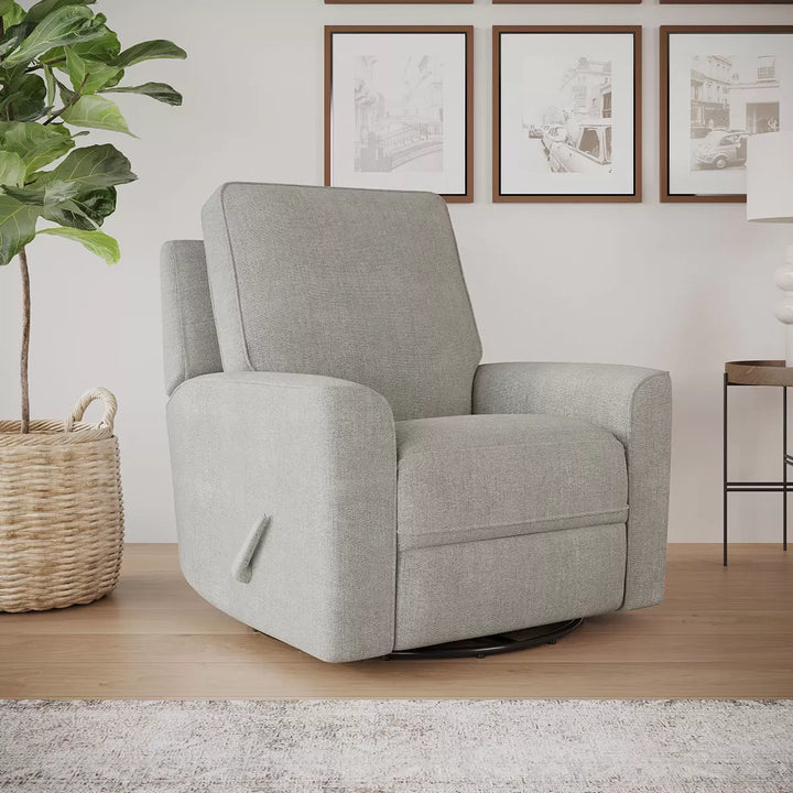 True Unnivations Paxley Fabric Swivel Recliner - Grey