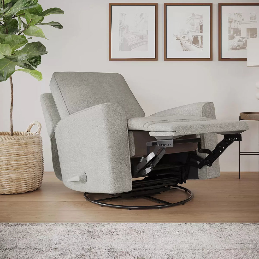 True Unnivations Paxley Fabric Swivel Recliner - Grey
