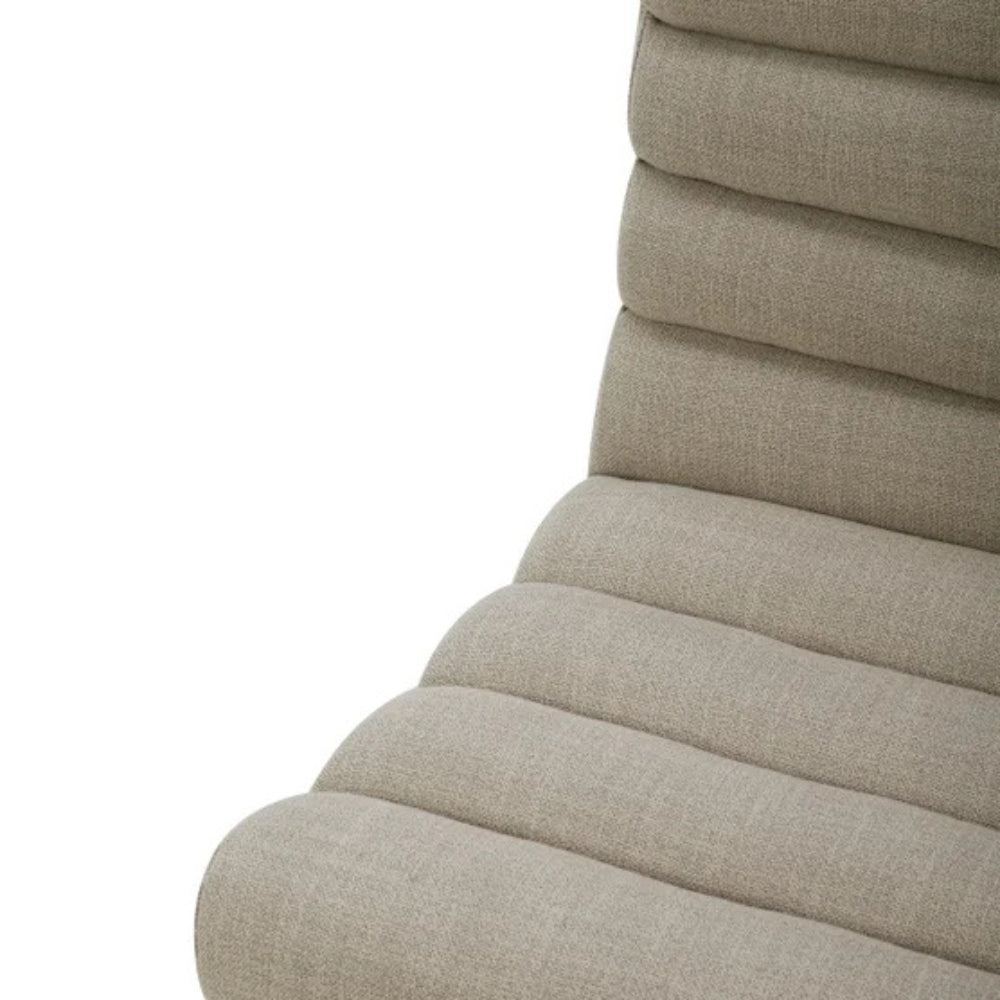 Aiden & Ivy - Chaise en tissu sans accoudoir avec roulettes pour salle à manger