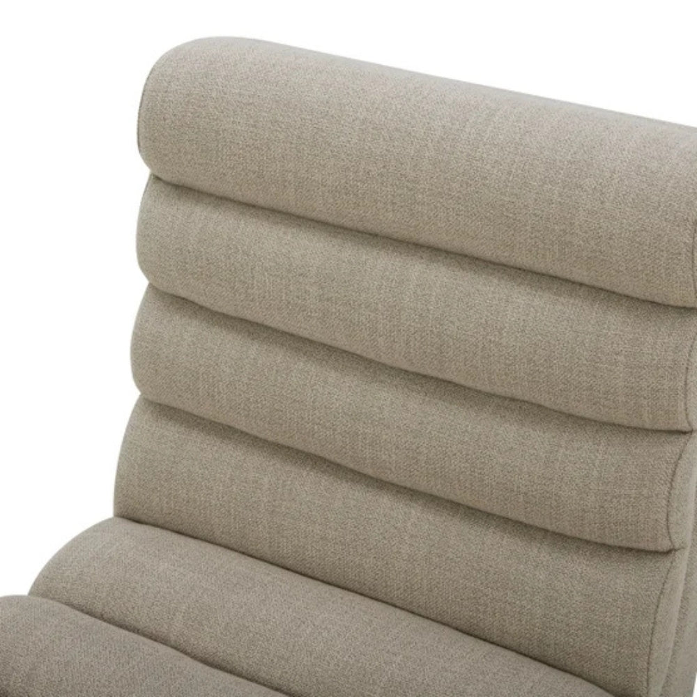 Aiden & Ivy - Chaise en tissu sans accoudoir avec roulettes pour salle à manger