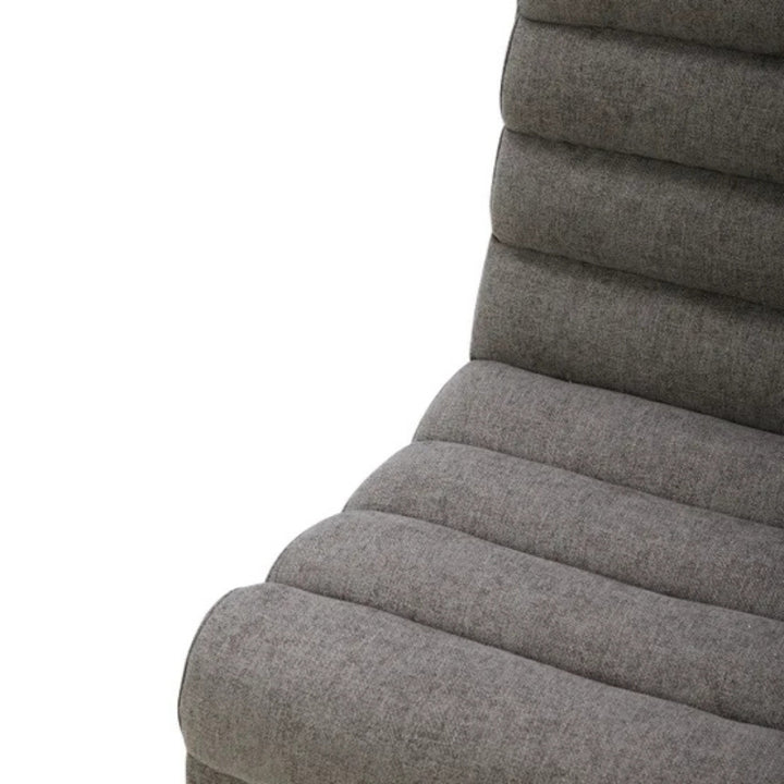 Aiden & Ivy - Chaise en tissu sans accoudoir avec roulettes pour salle à manger