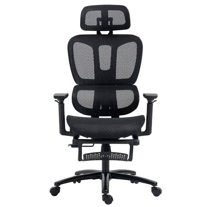 Motionwise - Chaise en maille à dossier haut avec repose-pieds