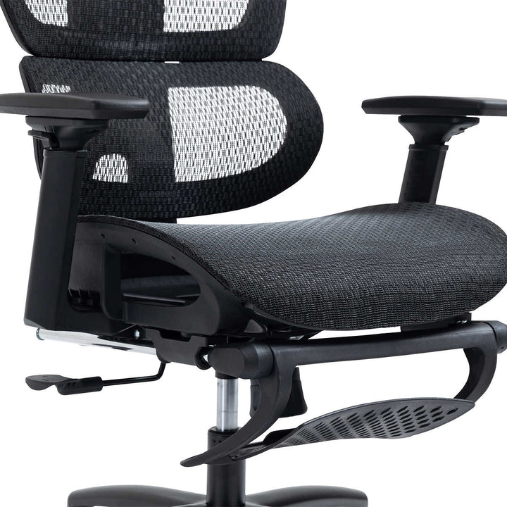 Motionwise - Chaise en maille à dossier haut avec repose-pieds