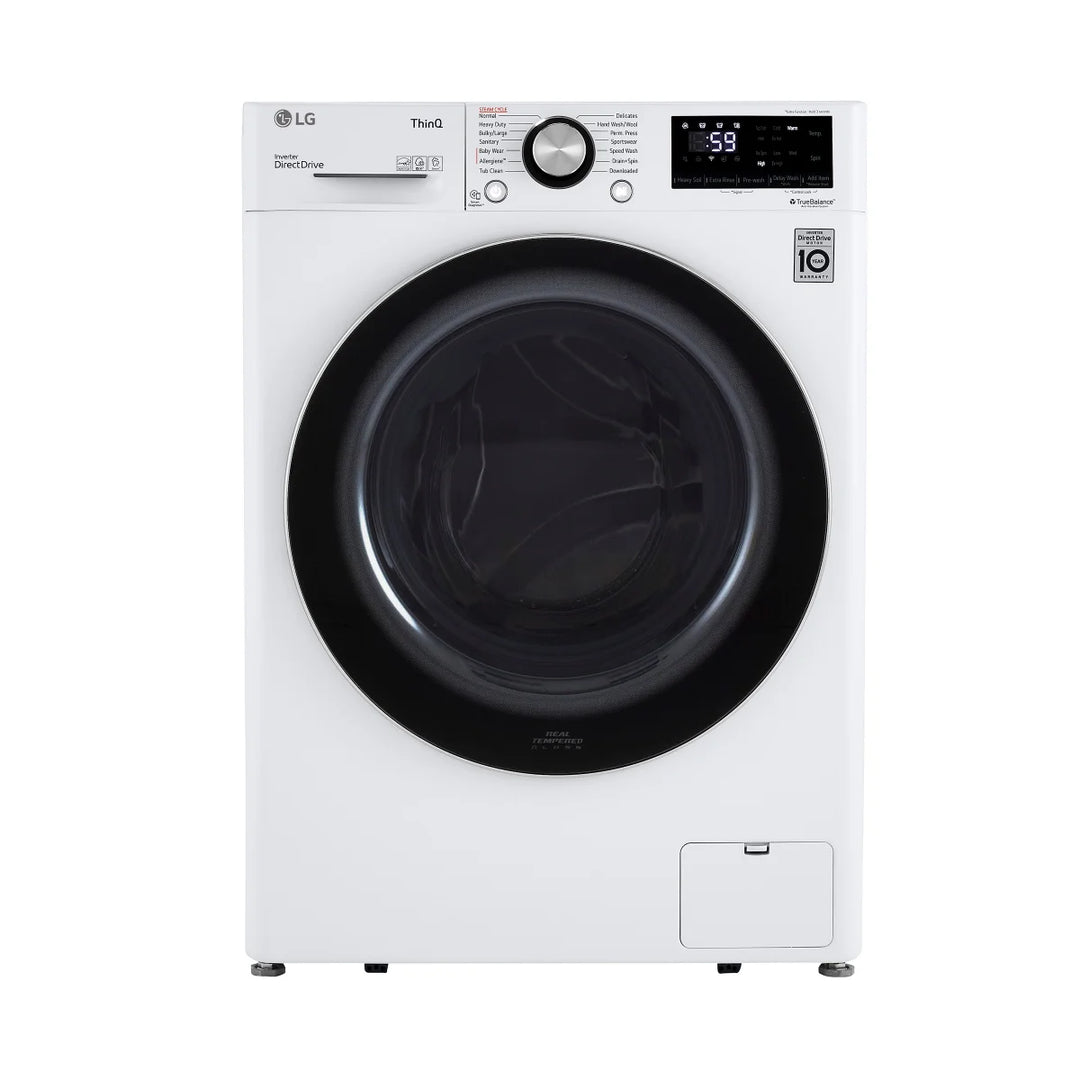 LG - 2.6 cu ft White Front Load Compact Washer