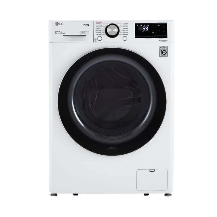 LG - 2.6 cu ft White Front Load Compact Washer