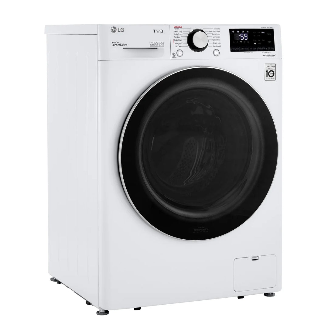 LG - 2.6 cu ft White Front Load Compact Washer