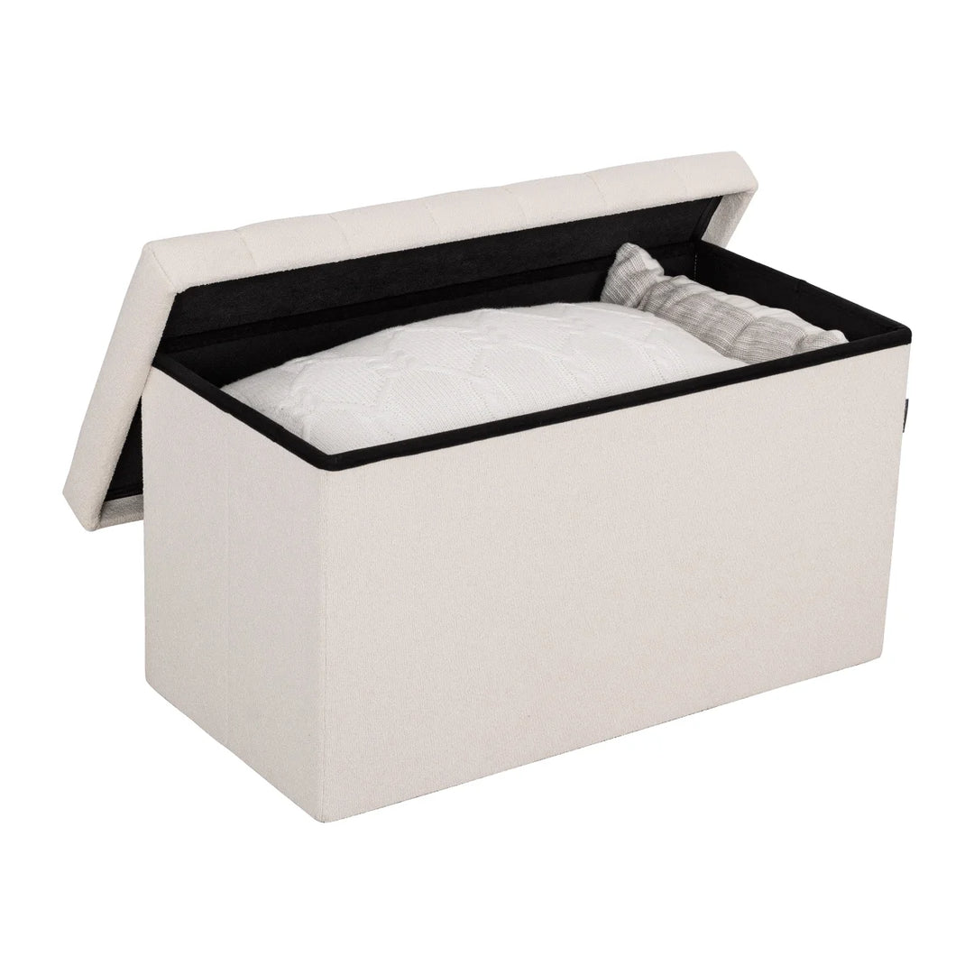 Seville Classics - Coffre d'Ottomane pliable Boucle