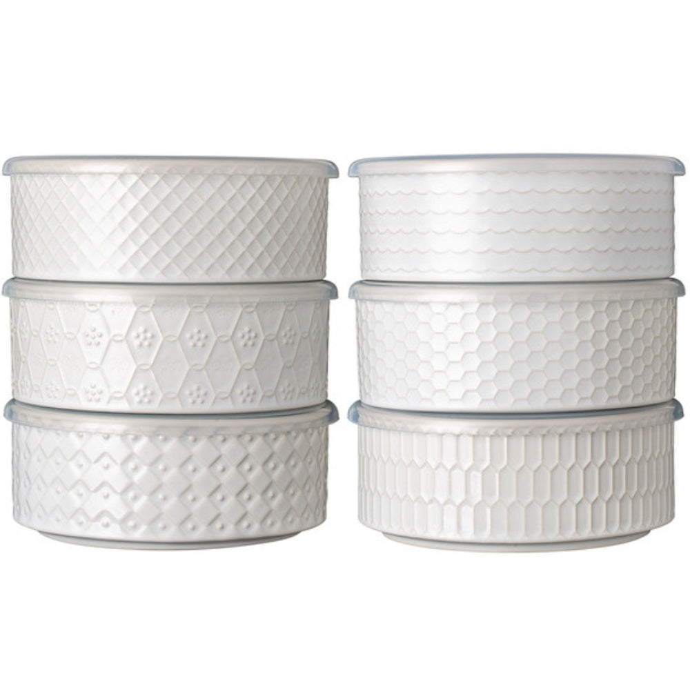 Signature Housewares - Bols de rangement avec couvercles ventilés, paquet de 6