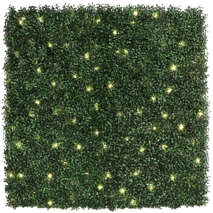 Golden Select - Panneau de haie artificielle avec lumières, paquet de 4