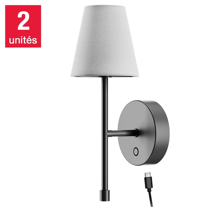 Globe Electric - Lot de 2 appliques murales à DEL intégrées