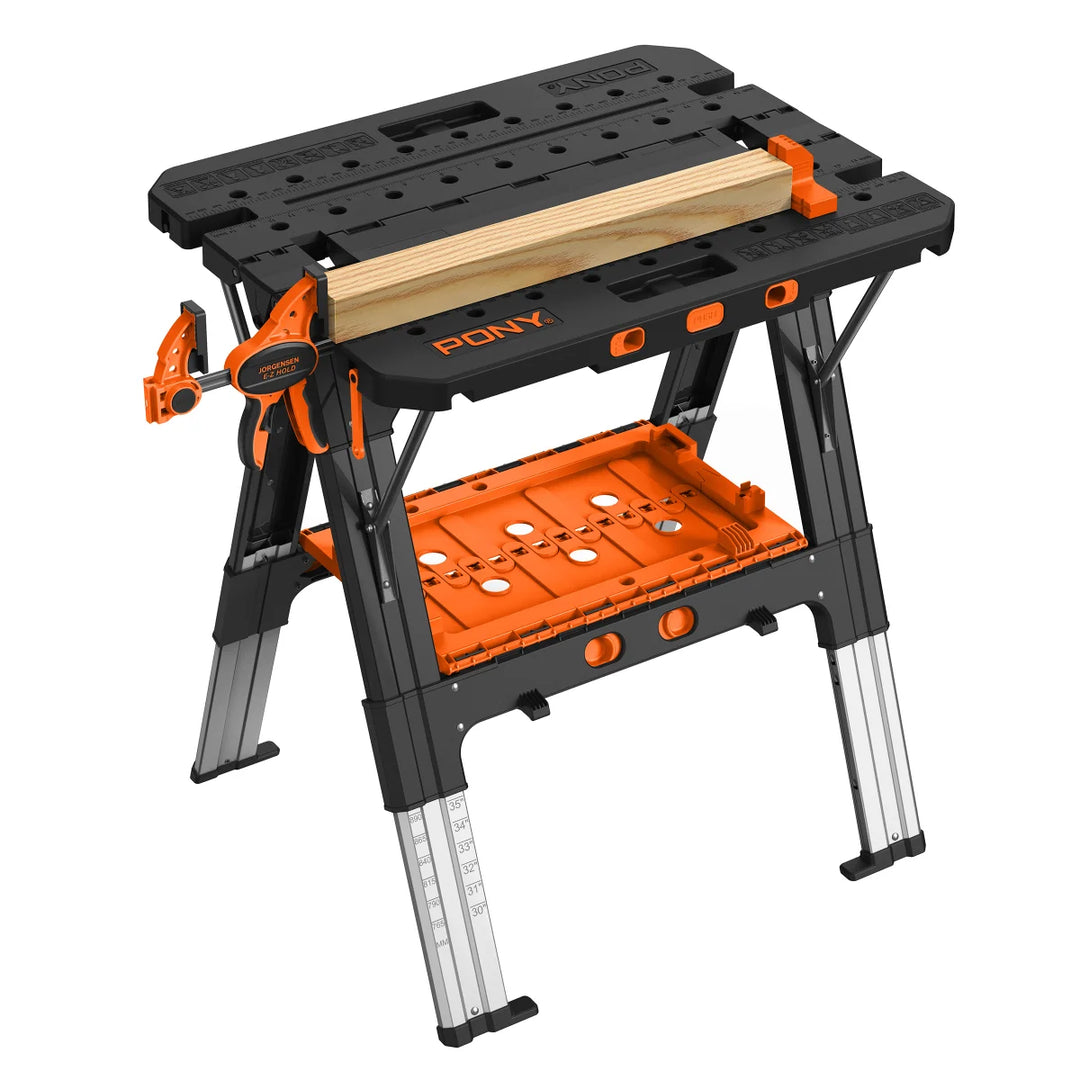 Pony Jorgensen - Table universelle pliante portable,chevalet de sciage 2 en 1