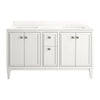 Kohler - 61 in White Vanity with Clave Quartz Countertop
