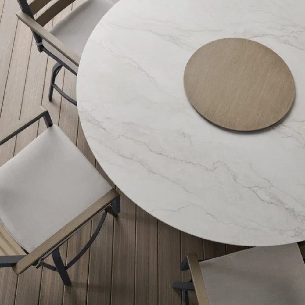 Nicolet - Ensemble repas pour l'extérieur à table-braséro, 7 pièces