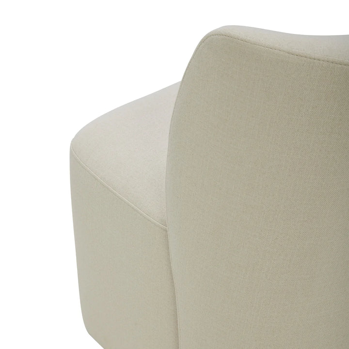 Aiden & Ivy - Chaise en tissu sans accoudoir avec roulettes Blair