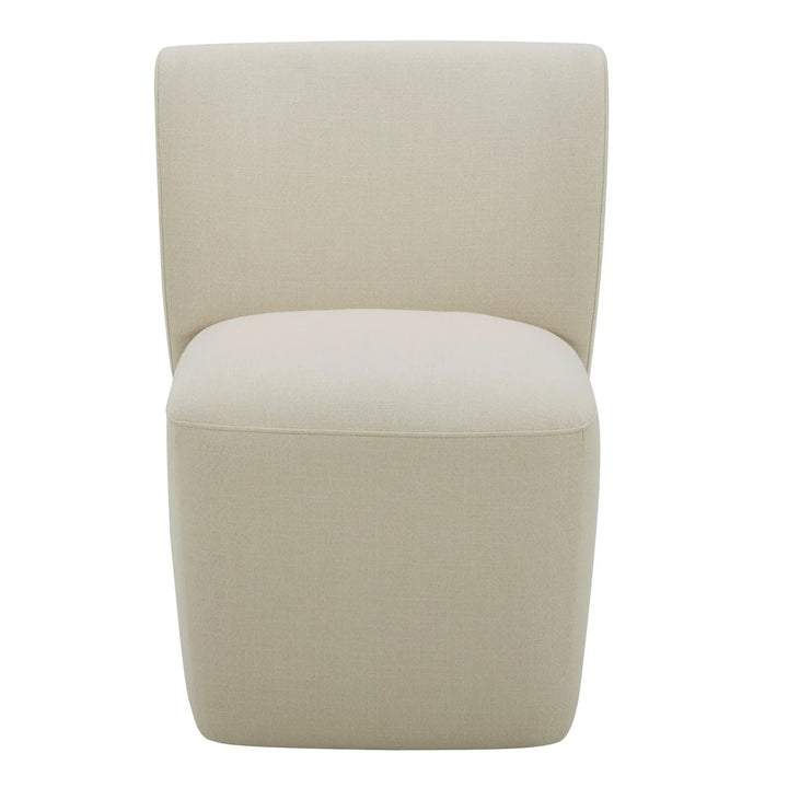 Aiden & Ivy - Chaise en tissu sans accoudoir avec roulettes Blair