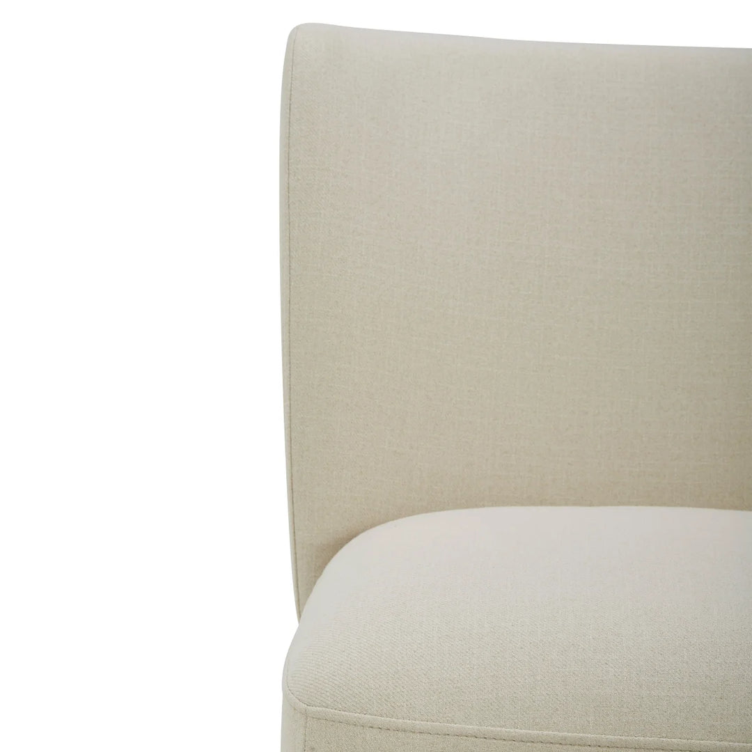Aiden & Ivy - Chaise en tissu sans accoudoir avec roulettes Blair