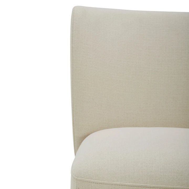 Aiden & Ivy - Chaise en tissu sans accoudoir avec roulettes Blair