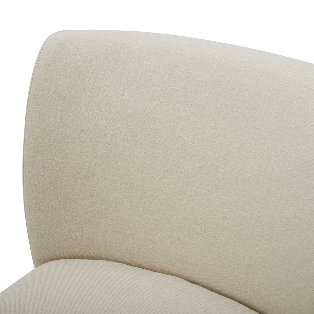 Aiden & Ivy - Chaise en tissu sans accoudoir avec roulettes Blair