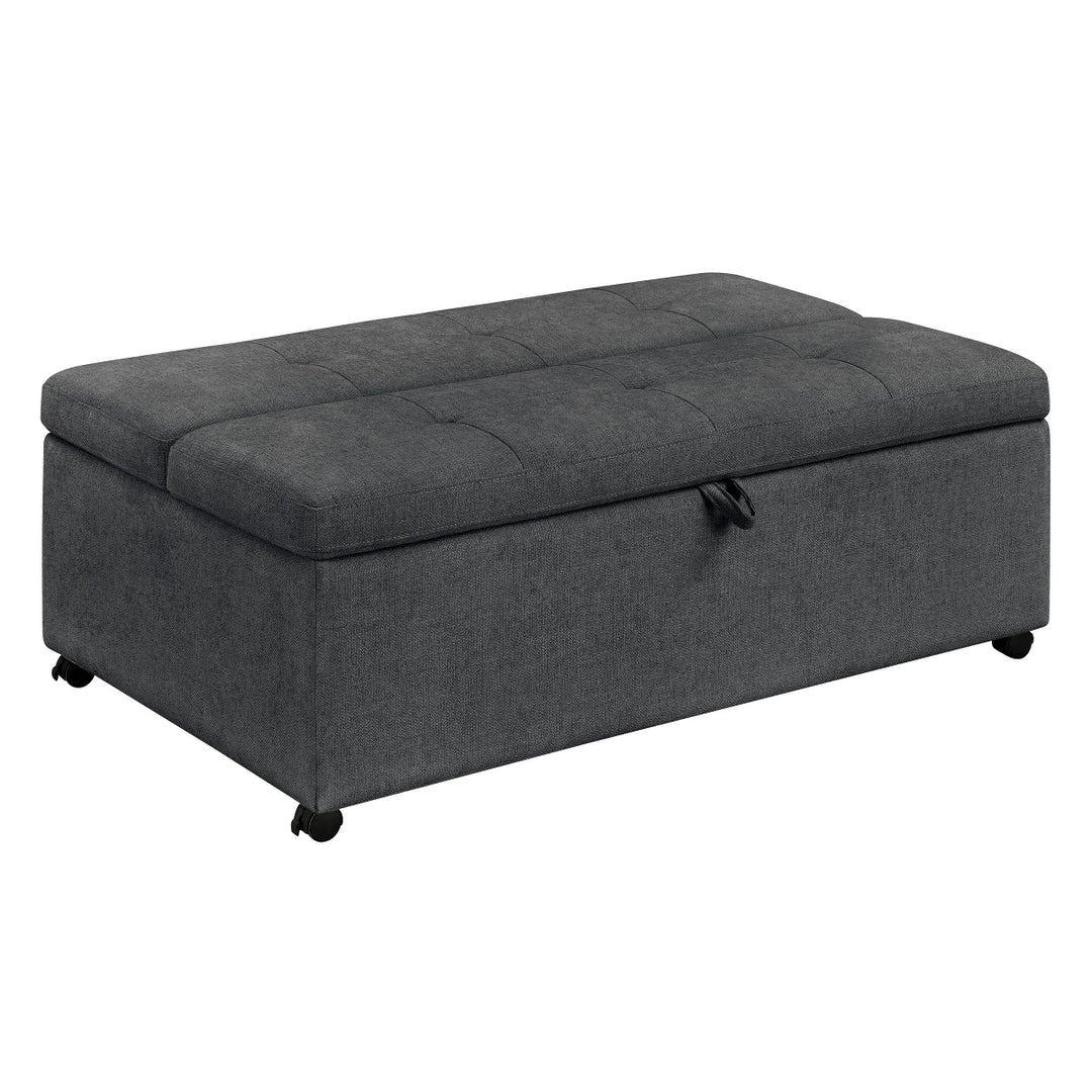 True Innovations - Pouf en tissu qui se transforme en lit