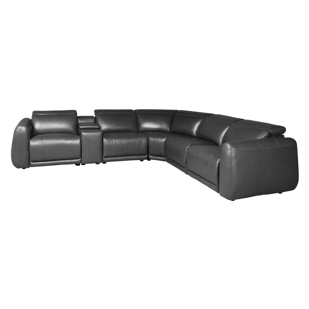 Nice Link - Sectionnel en cuir pleine fleur, 6 pièces