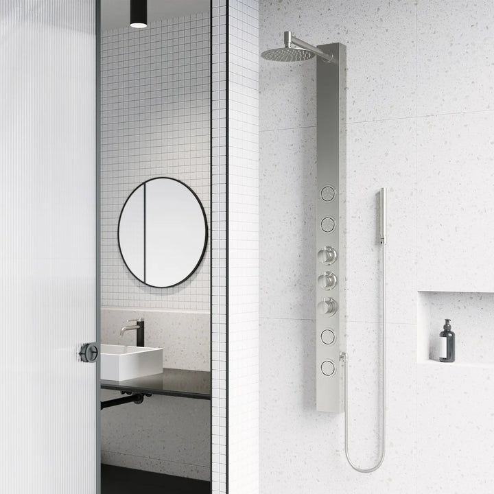 Vigo - Sutton 4-Jet Shower Panel with Round Head and Hand Shower
