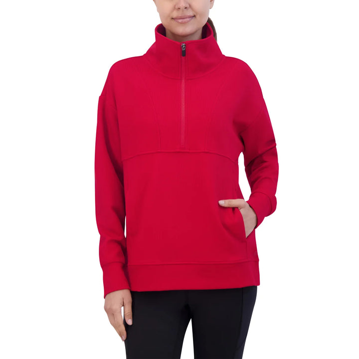 Gaiam - Ribbed 1/4 Zip Pullover