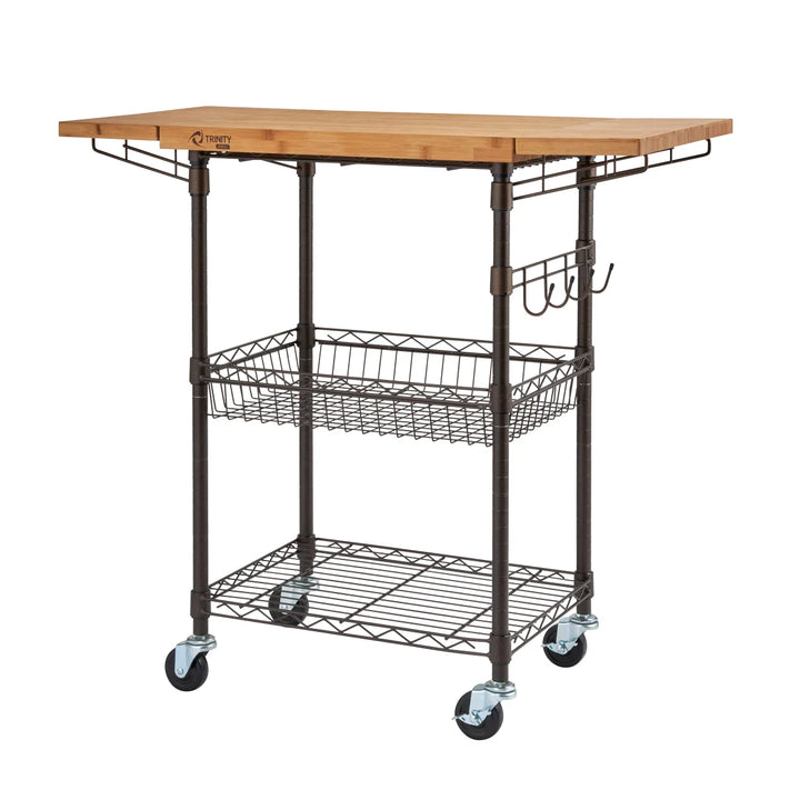 Trinity - Pro Storage Bamboo Expandable Kitchen Cart